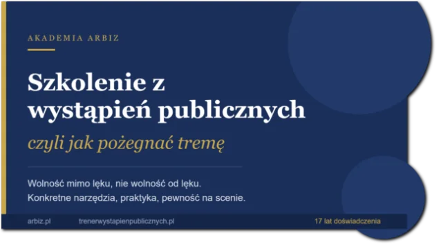 Szkolenia z wystąpień publicznych w Akademii ARBIZ